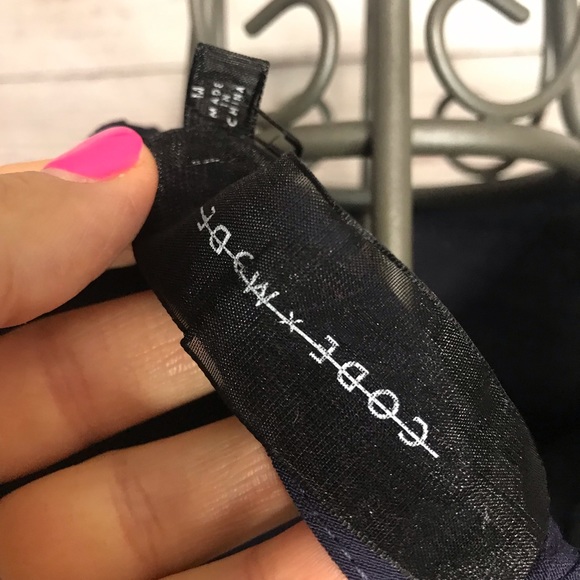 CODE X MODE Tie Back Navy Blue Crewneck Blouse Sizes Small & Medium - Picture 7 of 10